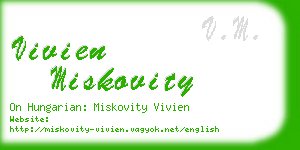 vivien miskovity business card